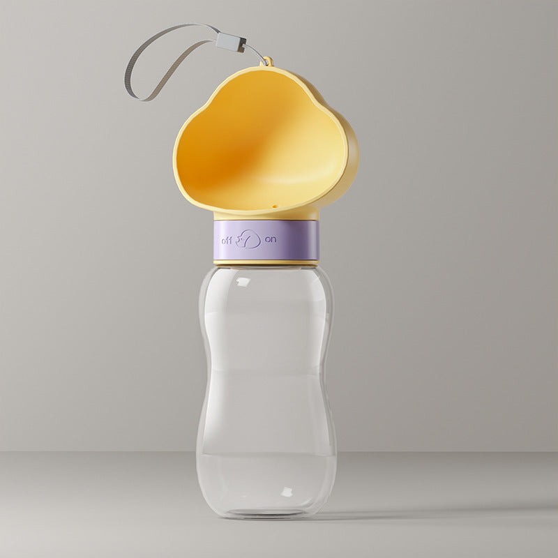 Cloud Dog Water Bottle - Portable Walking Drinker with Wide Bowl