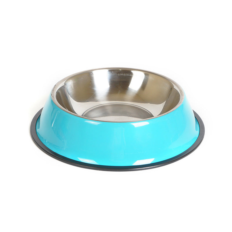 2-in-1 Stainless Steel Pet Bowl with Melamine Base - Food & Water Bowl, 6 Sizes