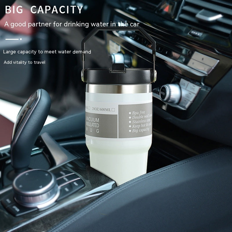 Portable Stainless Steel Car Travel Cup - Insulated Tumbler