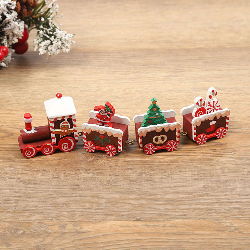 Christmas Decorations Wooden Trains Window Crafts | Xmas Holiday Decor