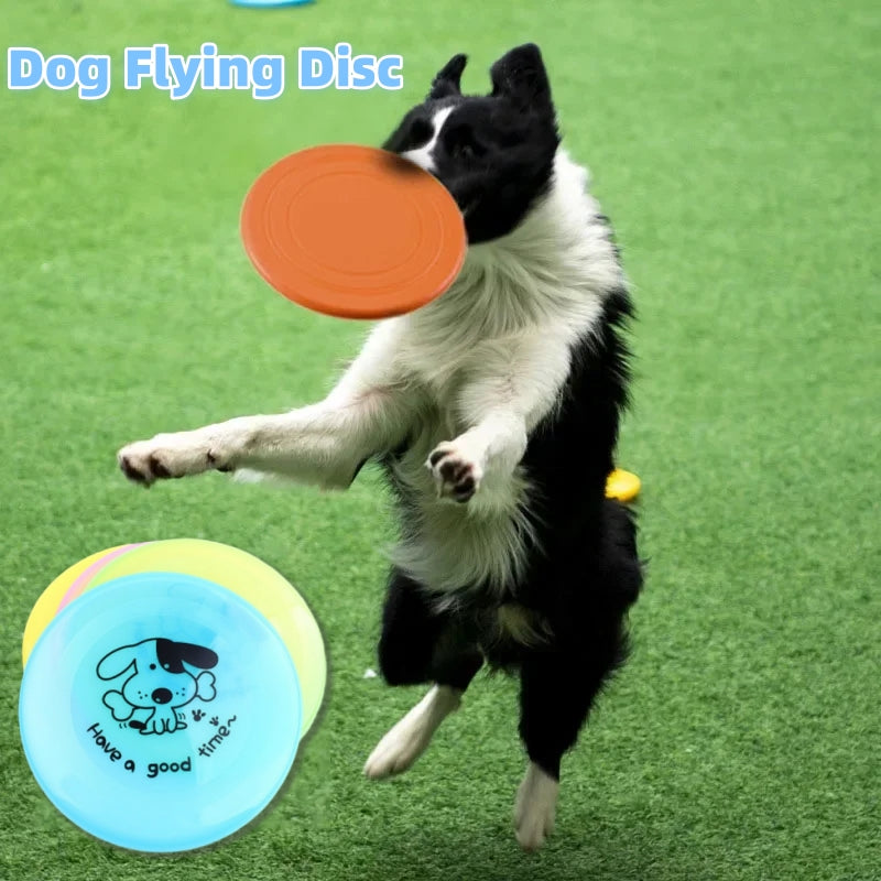 Silicone Dog Frisbee - Soft Flying Disc Chew-Resistant Training Toy