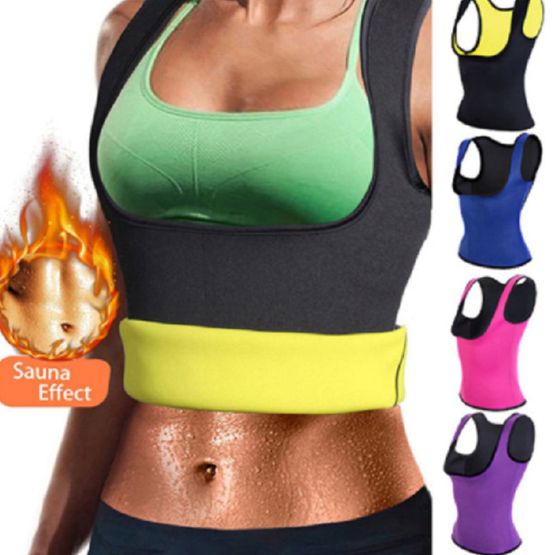 Women Neoprene Shaperwear Waist Traine Push Up Vest Tummy Belly