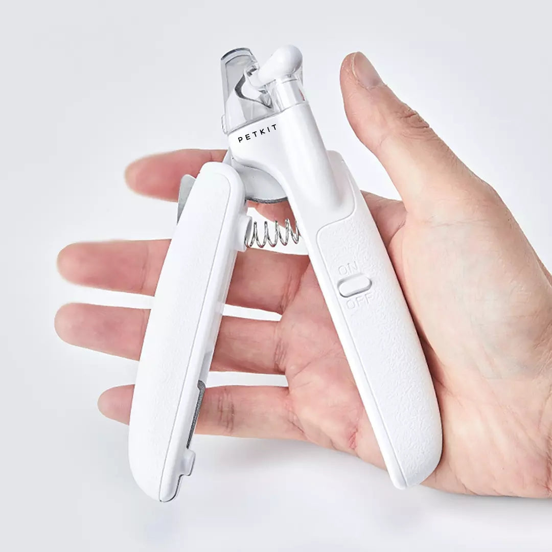 Professional LED Pet Nail Clipper - Half-Moon Blade Dog & Cat Claw Trimmer with File