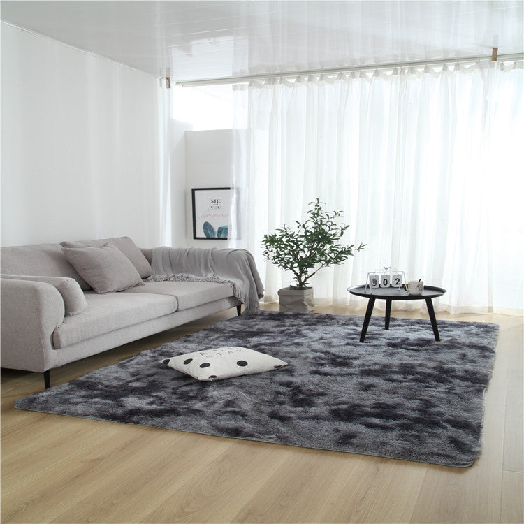Tie-Dye Gradient Area Rug - Soft Bedroom & Living Room Carpet