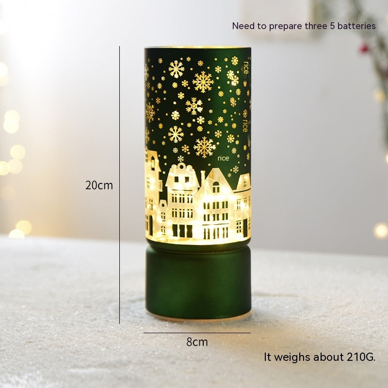 Christmas Luminous Glass Desktop Decoration | Xmas Holiday Decor