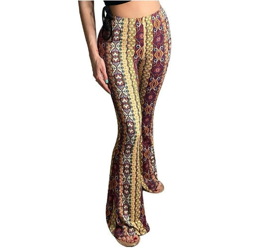 High Elastic Tight Pants Slim Sexy Print Trousers Women's Clothing