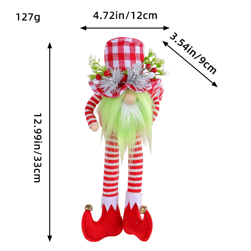 Christmas Long Legs Green Beard Doll Decoration | Xmas Gift