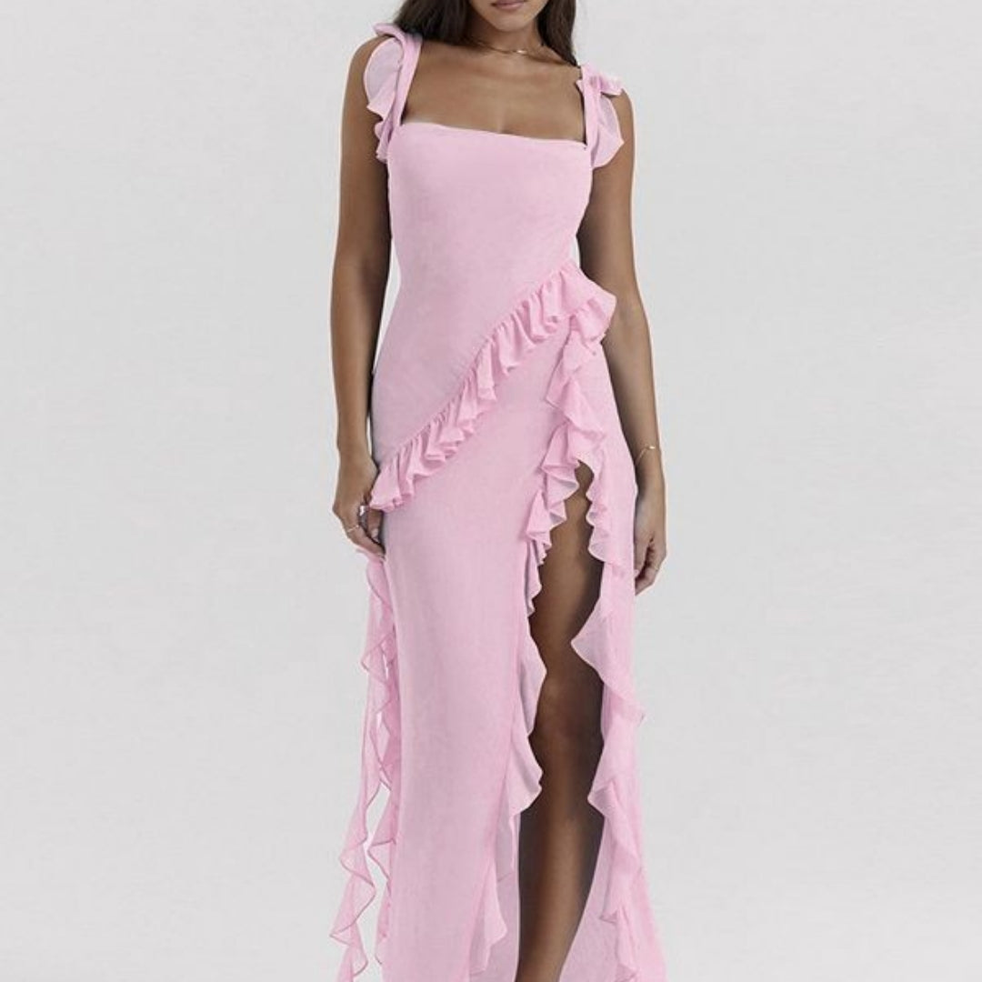 Women's Summer Fashionable Stringy Selvedge Stitching Temperament Dress