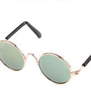 Cute Pet Sunglasses & Straw Hat - Retro Cat and Small Dog Glasses Photo Accessory