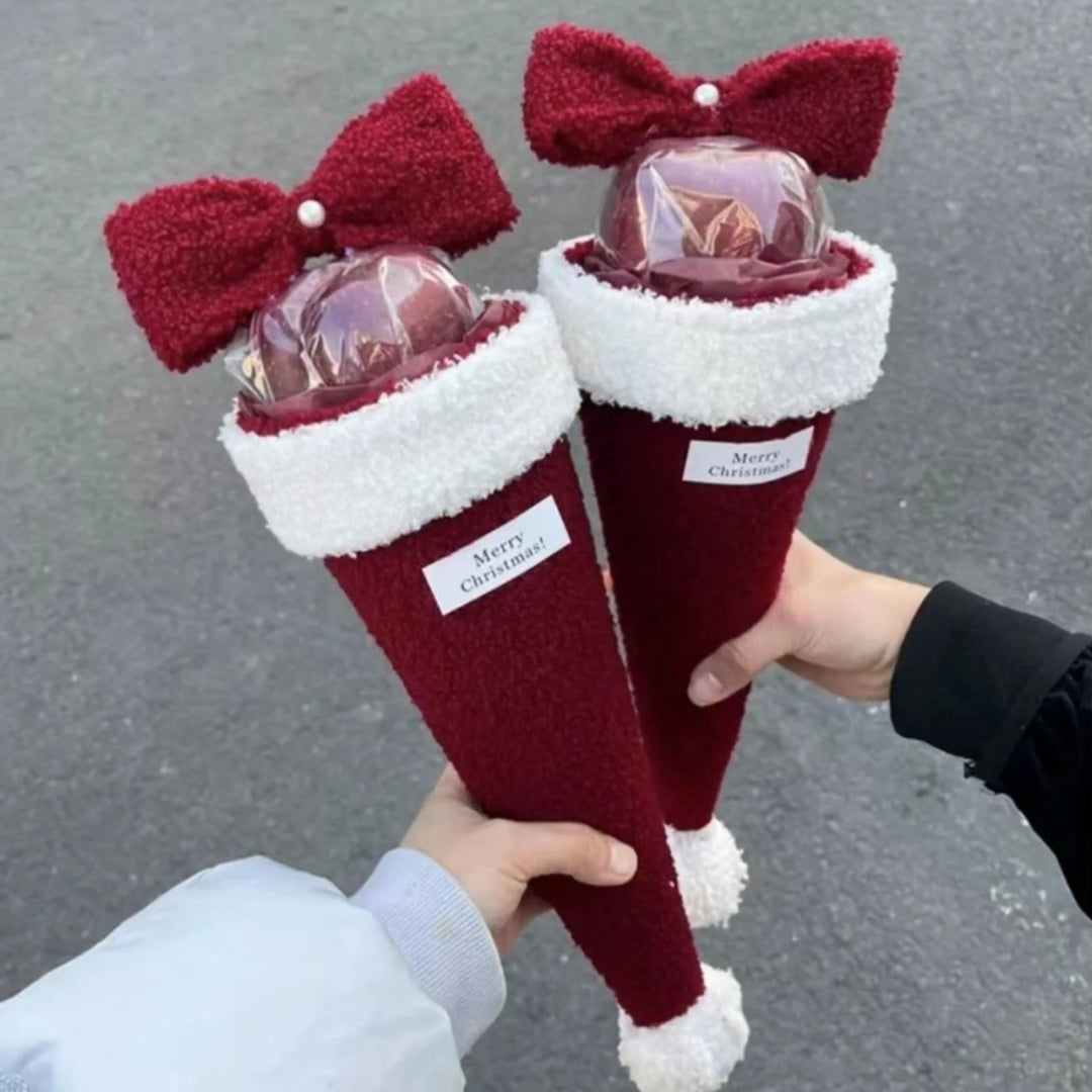 Christmas Gift Eve Single Bow Fruit Bouquet | Xmas Holiday Decor