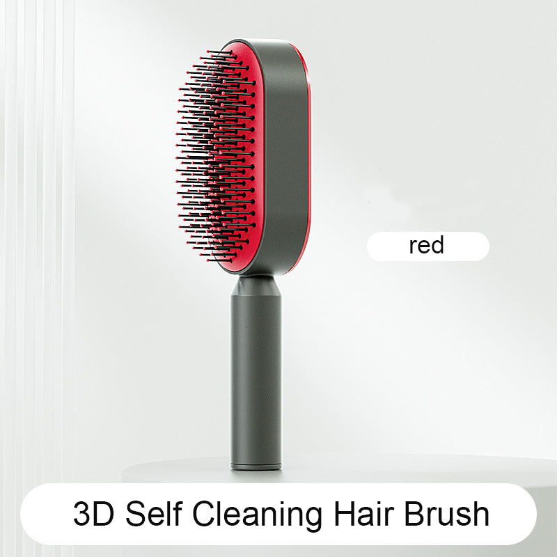 Self Cleaning Hair Brush for Women One-Key Loss Airbag Massage Scalp