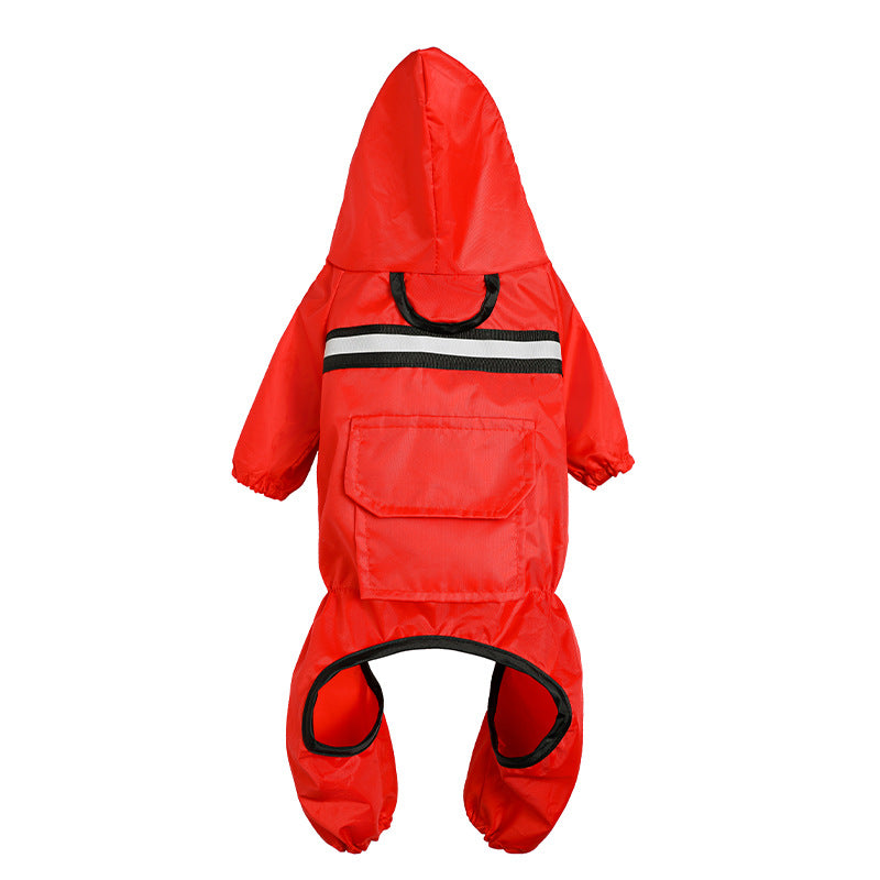 Reflective Dog Raincoat - Waterproof Hooded Pet Rain Jacket for Small & Medium Dogs