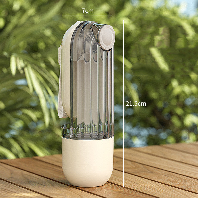 2-in-1 Dog Walking Water Cup - Portable Pet Drinking Bottle & Food Feeder