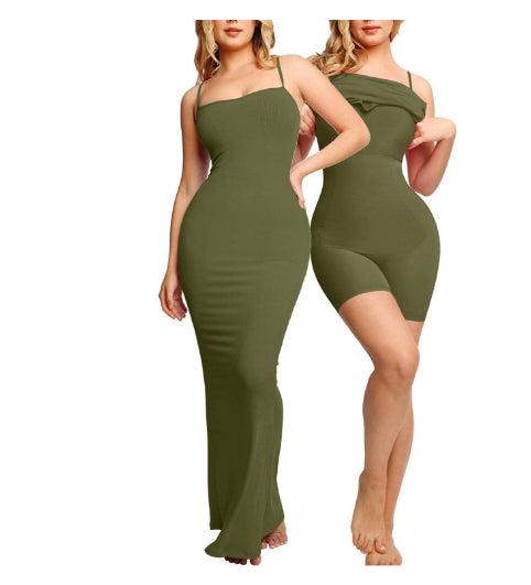 Women's Shapewear Dress Jumpsuit Tummy Tuck Lift Corset Open Crotch