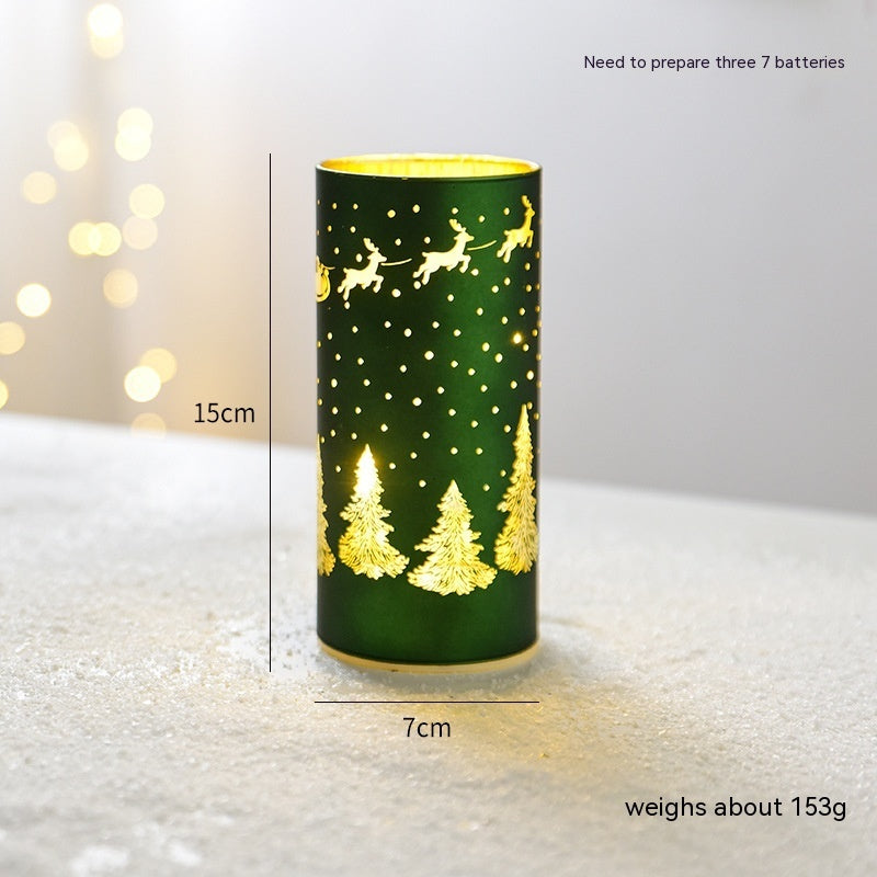 Christmas Luminous Glass Desktop Decoration | Xmas Holiday Decor