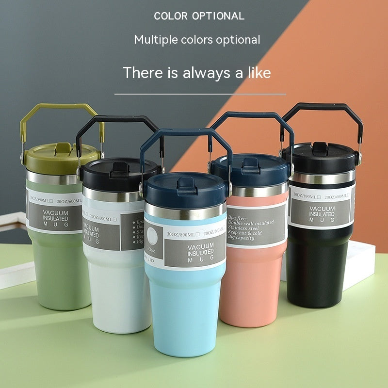 Portable Stainless Steel Car Travel Cup - Insulated Tumbler