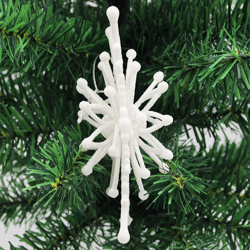 Christmas Snowflake Ornaments 3D Ice White DIY Crafts Hanging