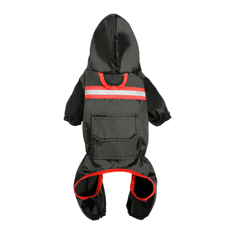 Reflective Dog Raincoat - Waterproof Hooded Pet Rain Jacket for Small & Medium Dogs