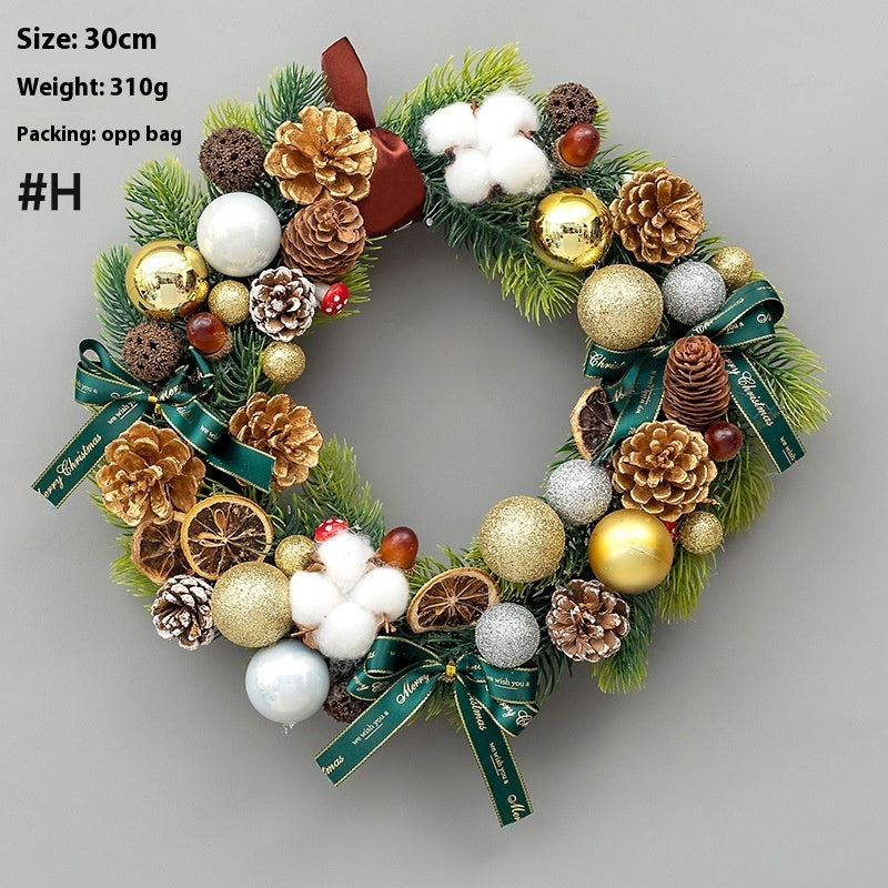 Christmas Decoration Upside Down Tree Horn Rattan Wreath | Xmas Holiday Decor