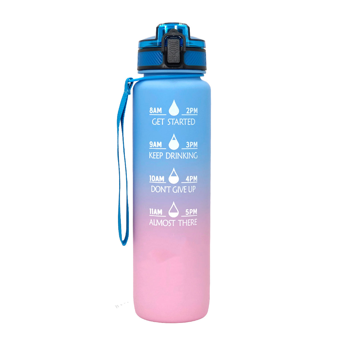 10 00ml Sports Water Bottle Gradient Plastic Cup