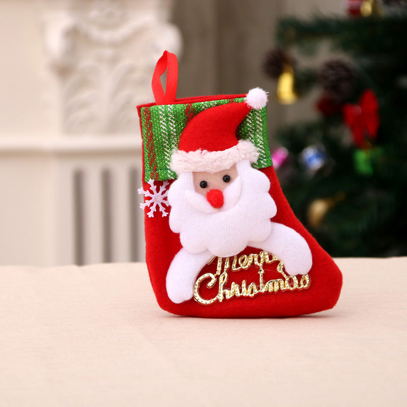Christmas Decorations Santa Claus Socks Tree Pendant Gift Bag | Holiday Gift