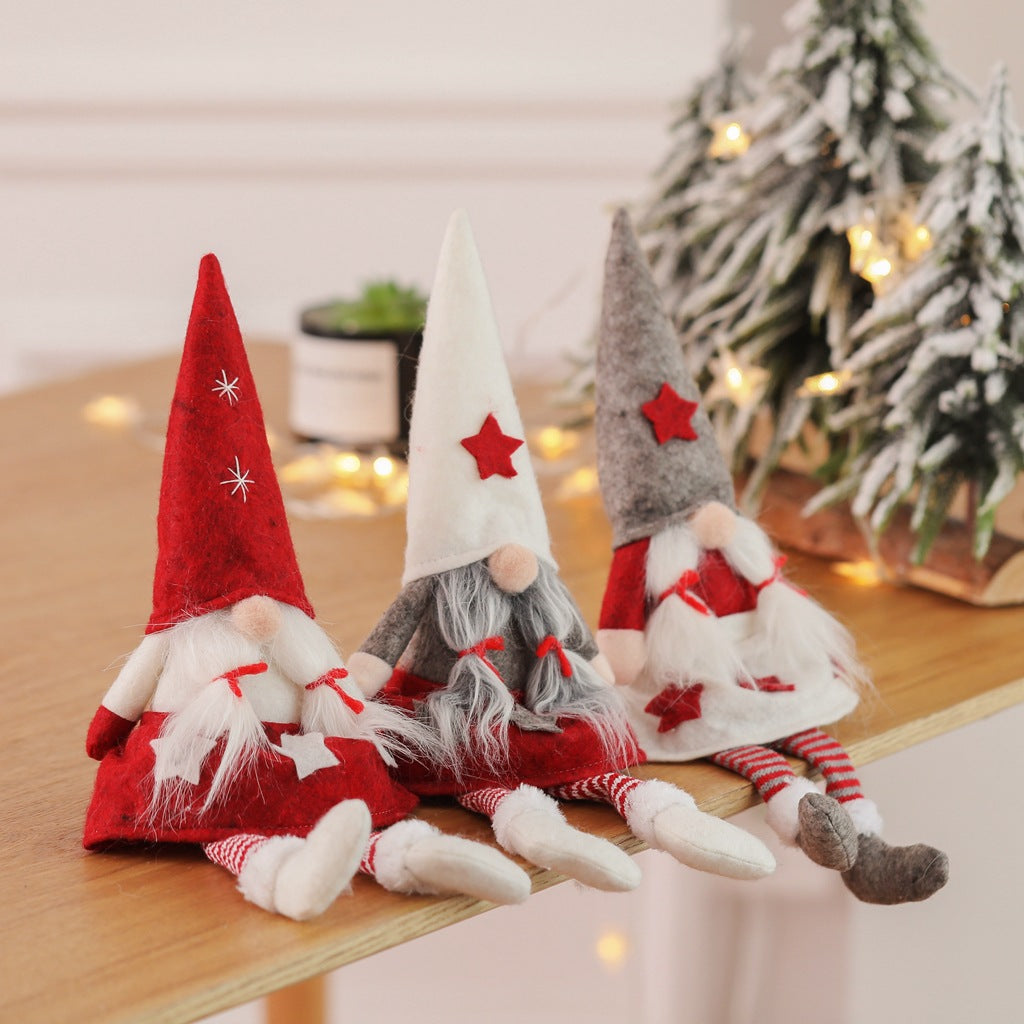 Christmas Decoration Faceless Doll Girl Figurine | Xmas Gift