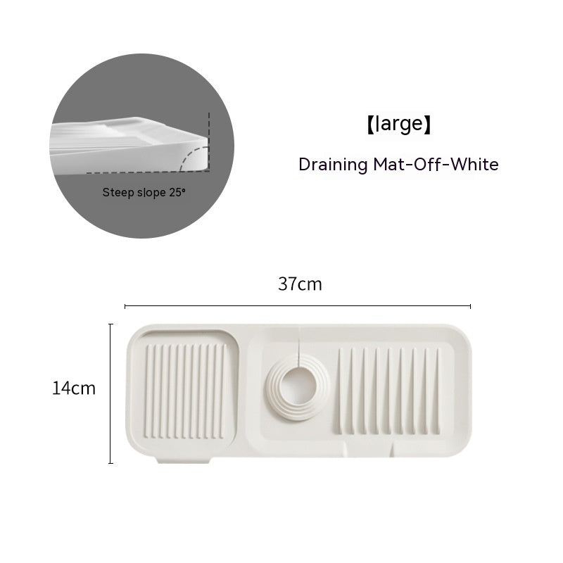 Silicone Faucet Splash Guard Mat - Sink Drain Pad