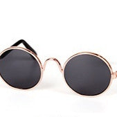 Cute Pet Sunglasses & Straw Hat - Retro Cat and Small Dog Glasses Photo Accessory