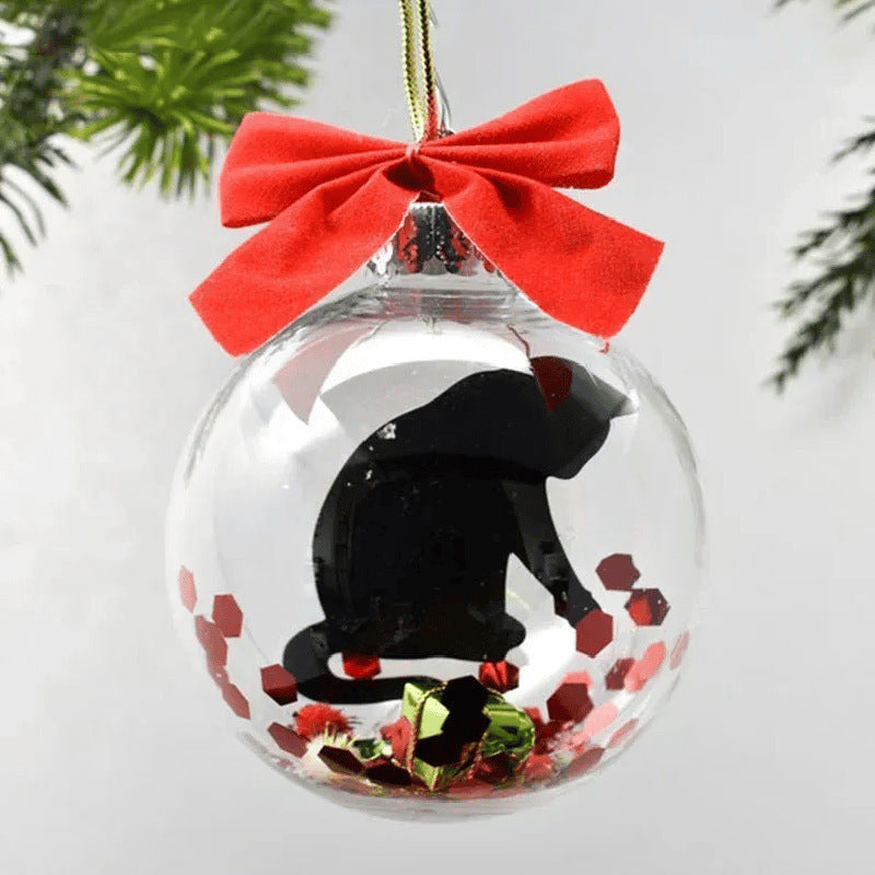 Christmas Tree Decoration Transparent Ball Hanging Scene Layout