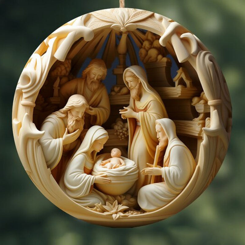 Christmas Acrylic 3D Effect Ornaments | Xmas Holiday Decor