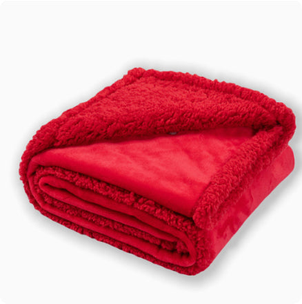 Thick Sherpa Fleece Pet Blanket - Waterproof Dog Blanket for Bed, Sofa & Car