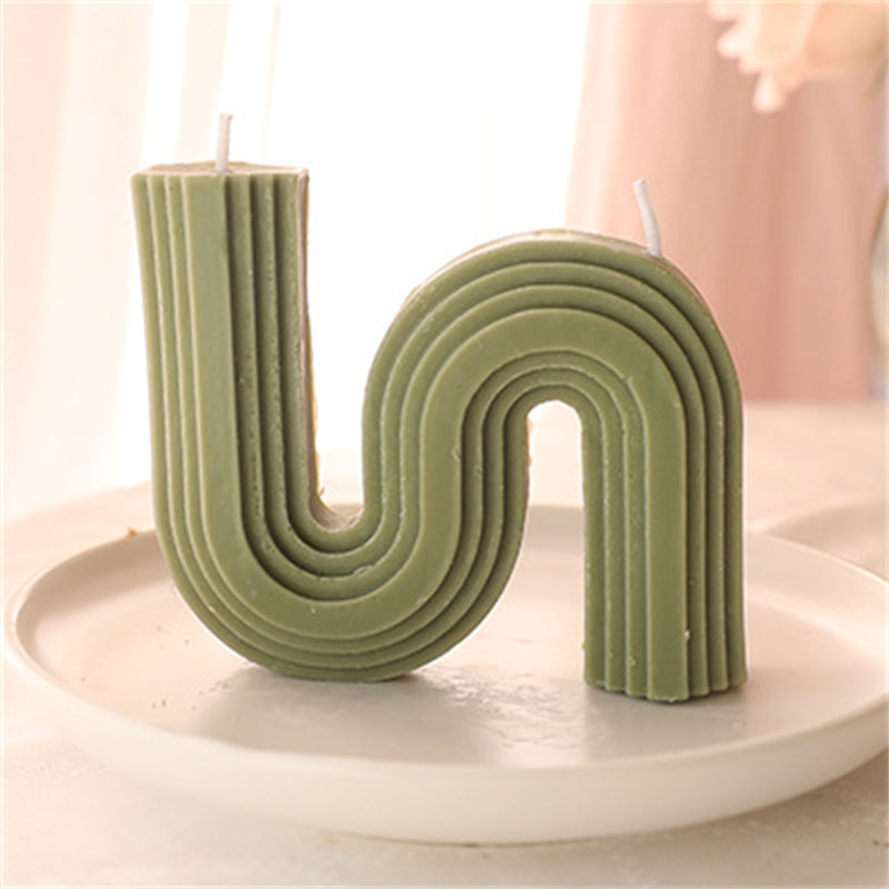 Geometric Handmade Aromatherapy Candle - Art Scented Candle