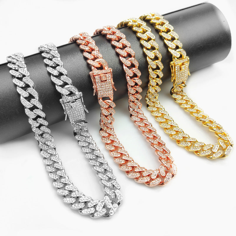 Hip Hop Cuban Chain Dog Collar - Gold Metal Pet Necklace