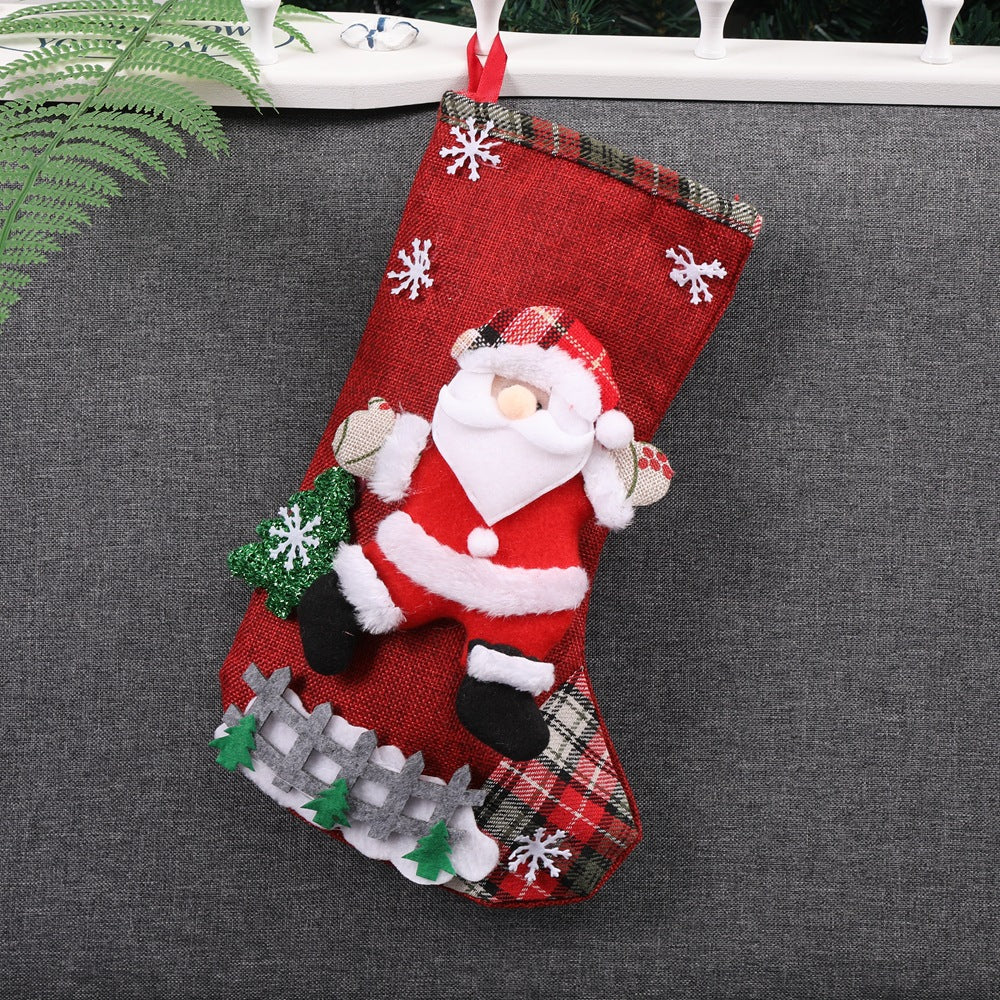 Christmas Decorations Santa Claus Socks Tree Pendant Gift Bag | Holiday Gift