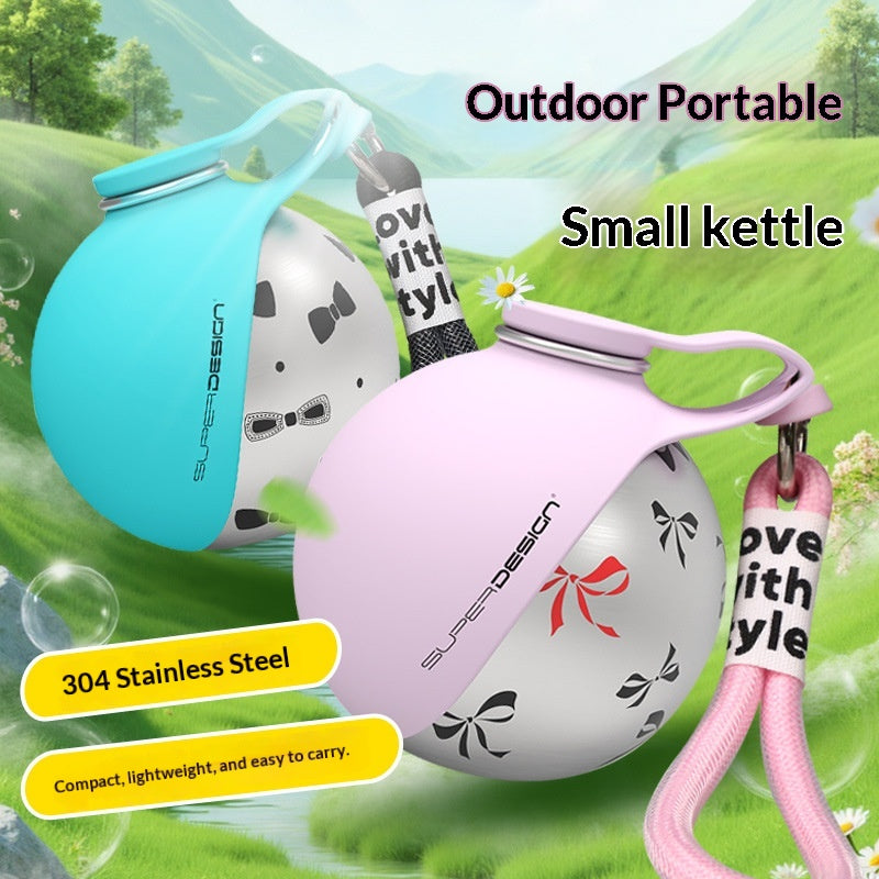 Stainless Steel Portable Dog Water Cup - Travel Pet Drinking Bottle with Bowl