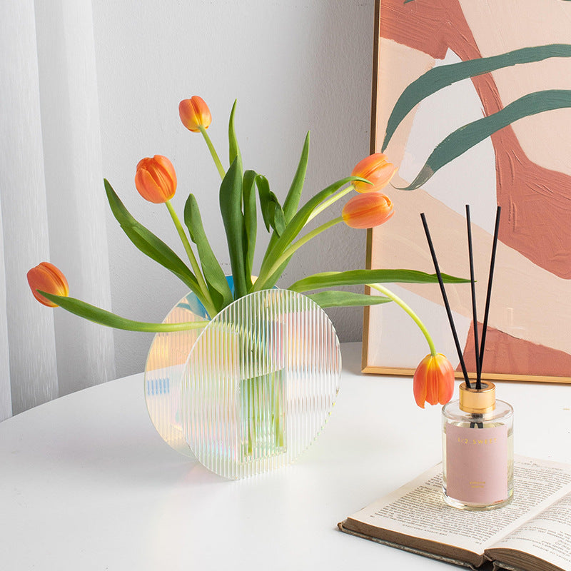 Nordic Minimalist Acrylic Vase - Creative Modern Flower Vase