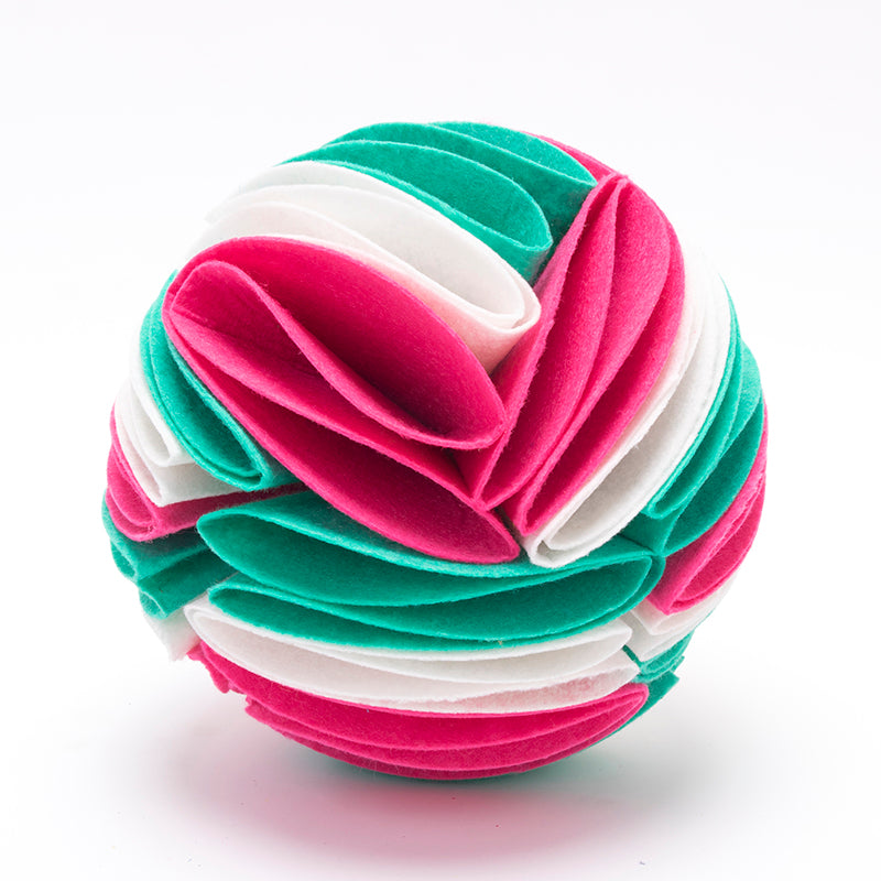 Foldable Dog Snuffle Ball - Treat Hiding IQ Training Toy for Dogs & Cats