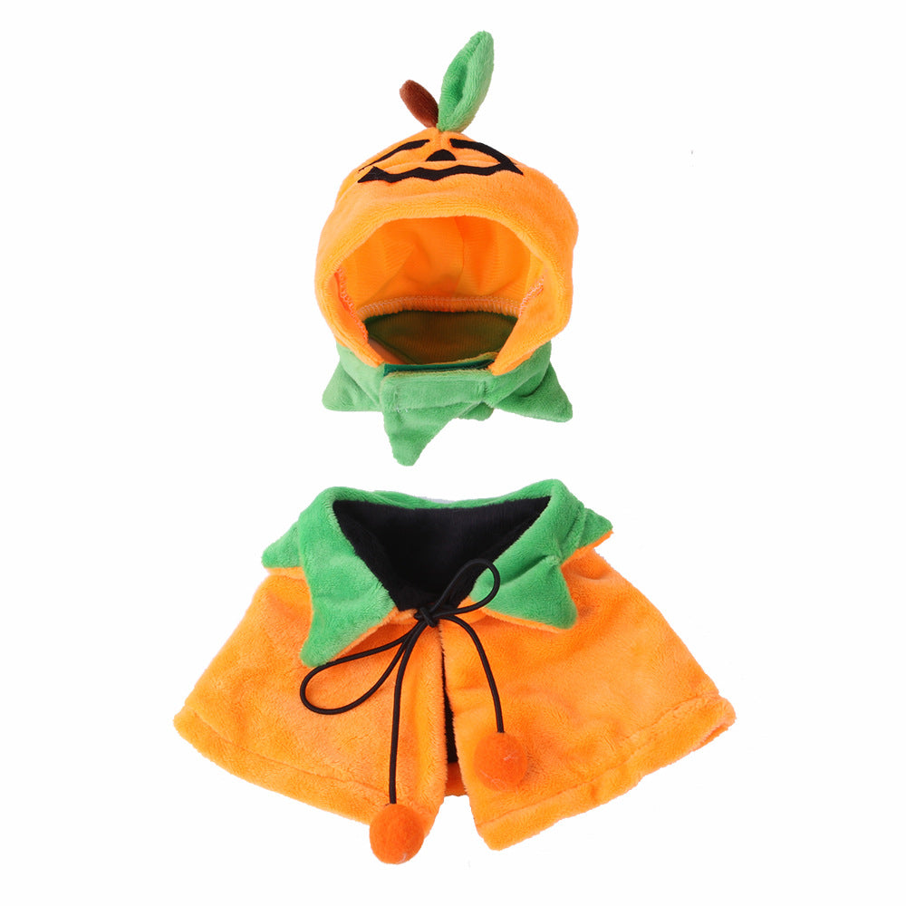 Halloween Pumpkin Double-sided Dog Cloak Cat Ornaments