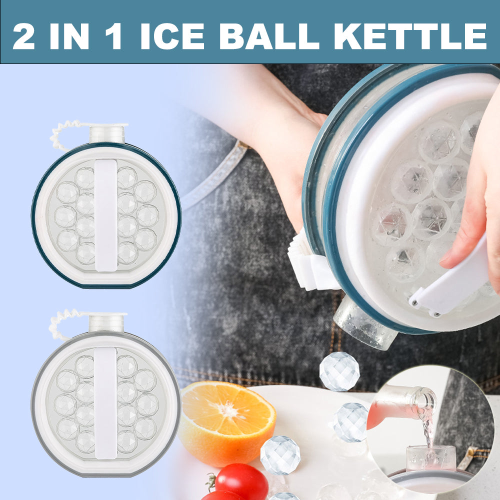 2 in 1 Portable Ice Bottle Cold Kettle Grid Frozen Box Cream Tools Bar