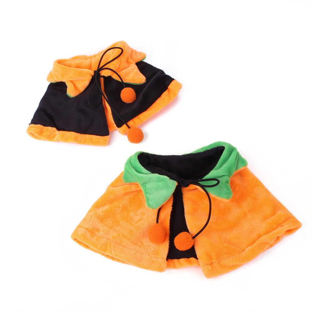 Halloween Pumpkin Double-sided Dog Cloak Cat Ornaments