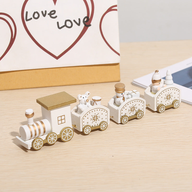 Christmas Wooden Train Decorations | Xmas Holiday Decor