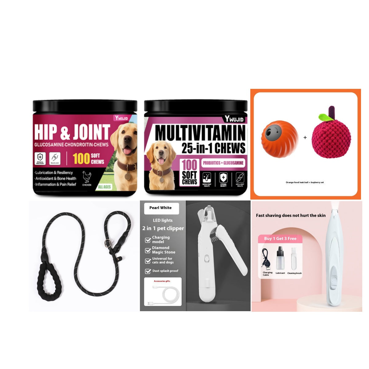 2-in-1 LED Pet Nail Clipper & Grinder - Safe Dog and Cat Nail Trimmer
