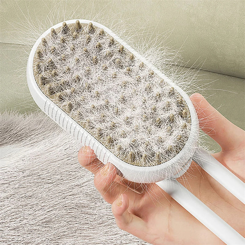 3-in-1 Cat Steam Brush - Electric Spray Massage Comb for Pet Hair Removal