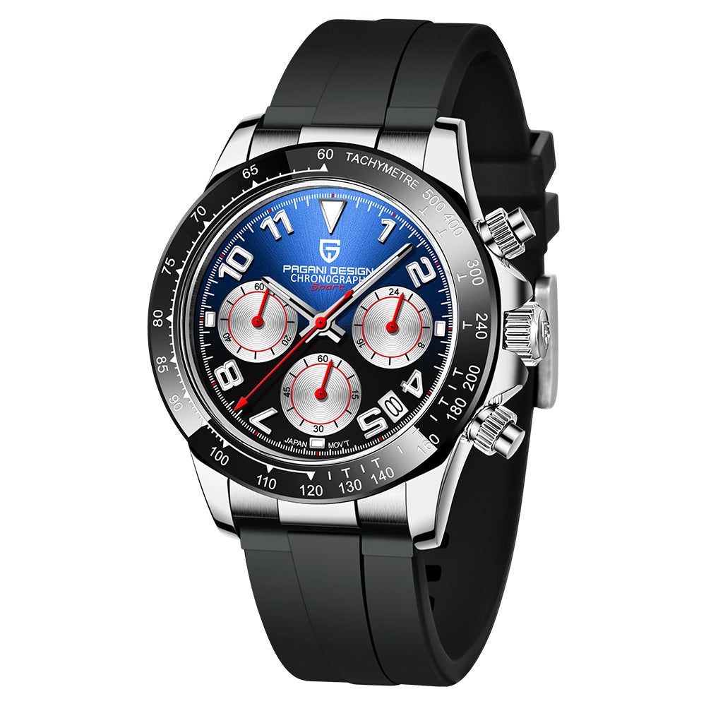 Men’s Quartz Chronograph Watch - Multifunction Sports Wristwatch
