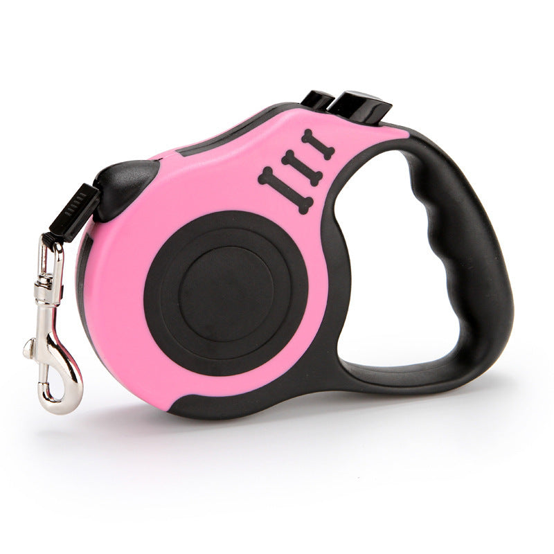 Retractable Dog Leash 3m / 5m - One-Button Brake & Lock Automatic Pet Lead