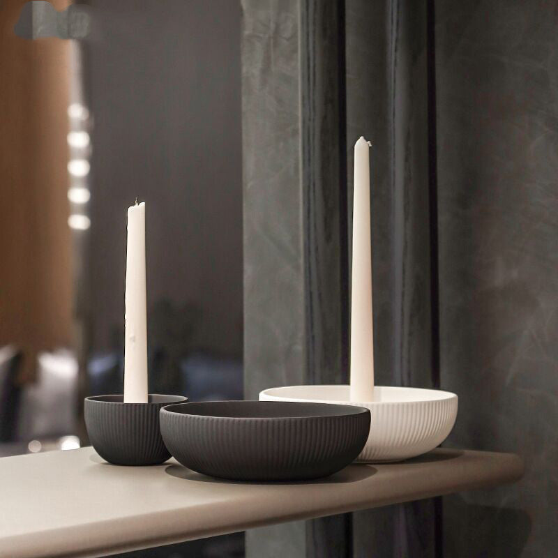 Simple Ceramic Candle Tray Holder Utensils