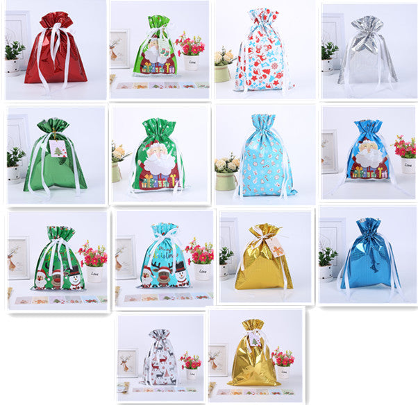 Christmas Gift Wrapping Bag Drawstring Decoration | Xmas Holiday Decor