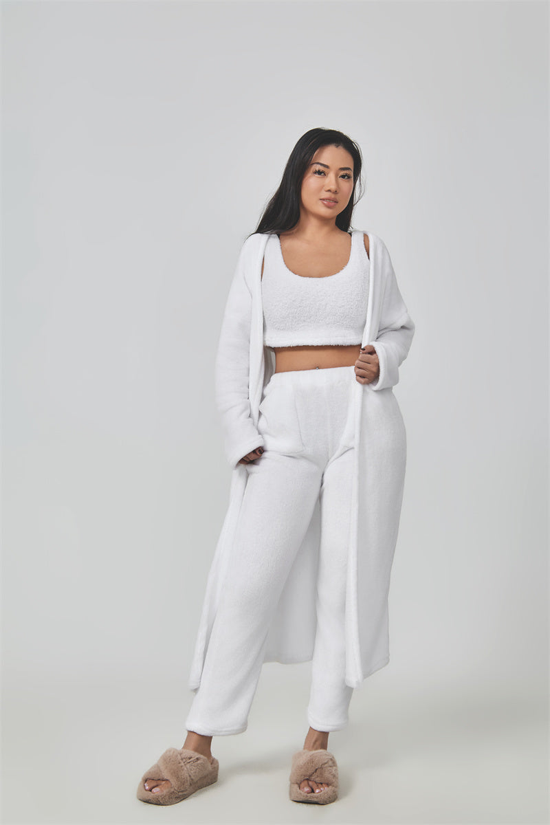 Cozy Pajama Set 3 Piece Lounge Cute Loungewear Warm Suit Sets