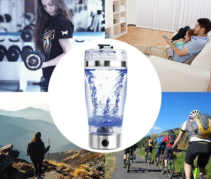 Electric Protein Shaker Bottle with Mixing Motor