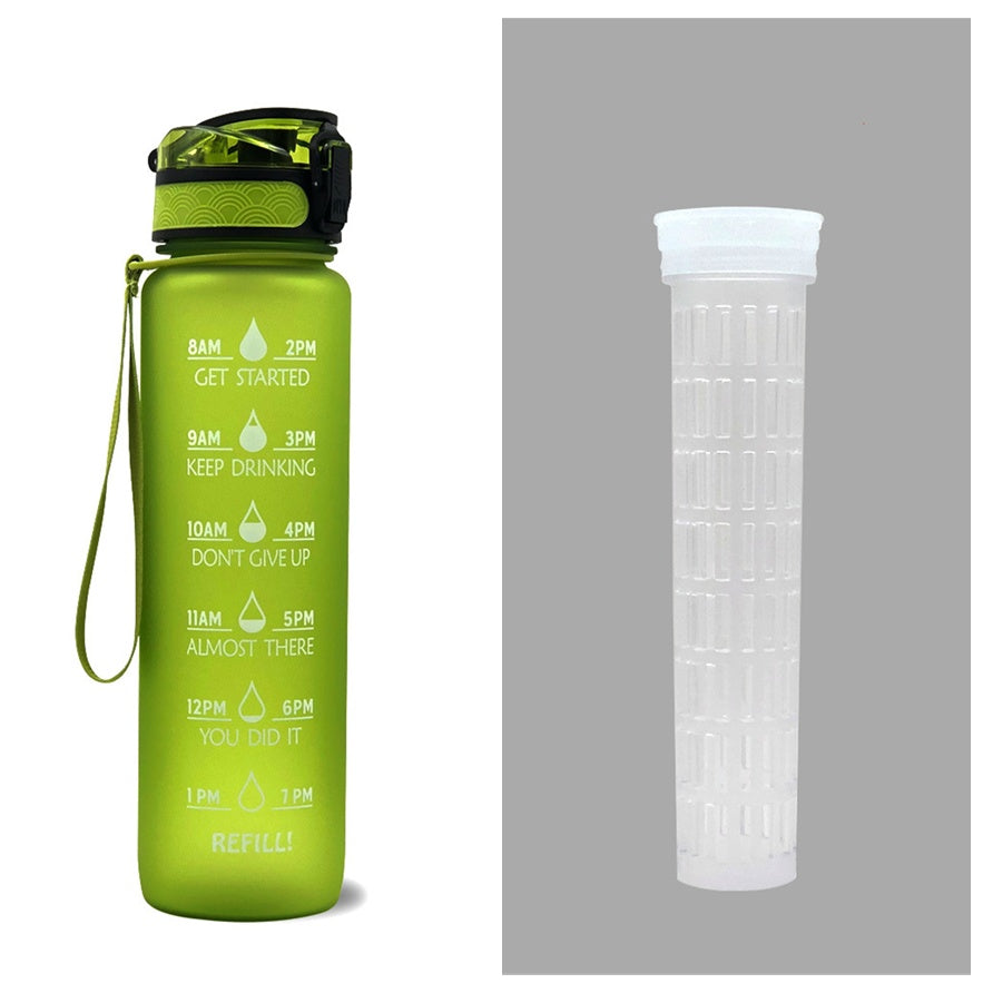1 L Motivational Water Bottle with Time Markers